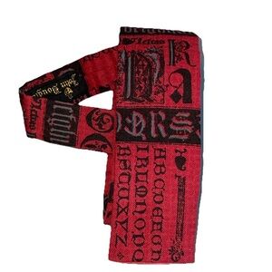 Rooster  Men Tie Medieval Century Letters Made USA 53” Long Vintage 1950s Rare